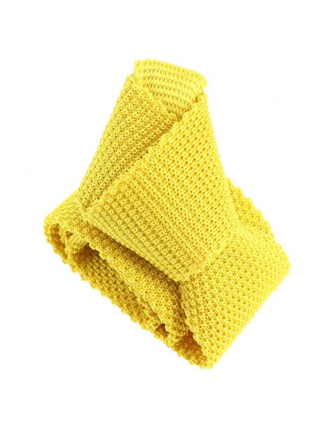 Cravate Tricot de soie, jaune bouton d'or, Tony & Paul Tony & Paul