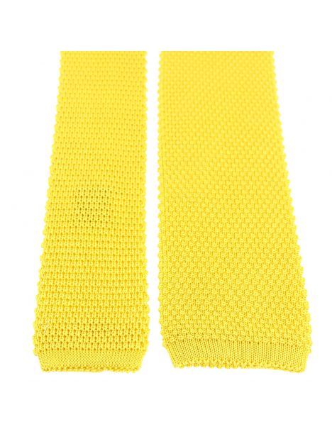 Cravate Tricot de soie, jaune bouton d'or, Tony & Paul Tony & Paul