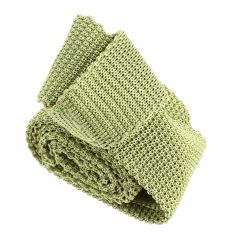 Cravate Tricot de soie, vert paille, Tony & Paul Tony & Paul 2