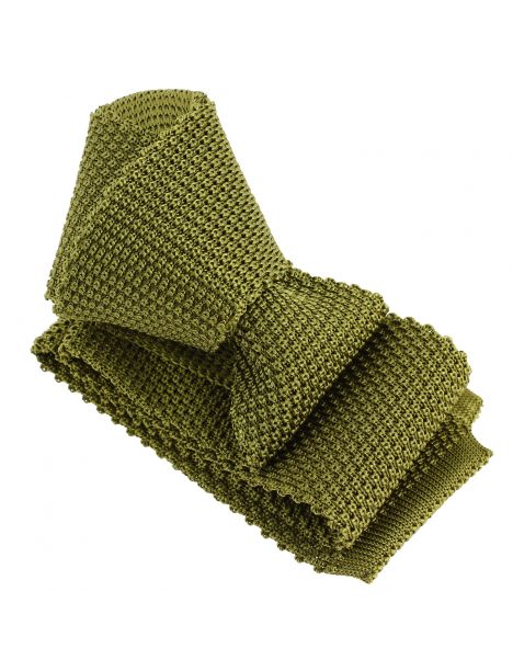 Cravate Tricot de soie, jaune bronze verdi, Tony & Paul Tony & Paul