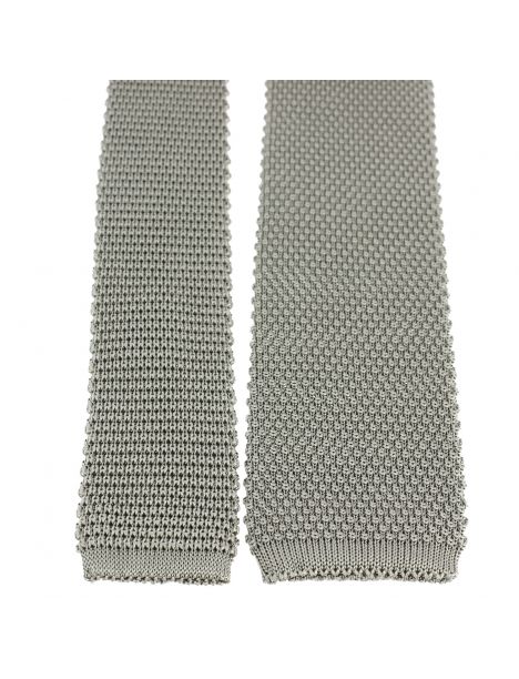 Cravate Tricot de soie, gris acier, Tony & Paul Tony & Paul
