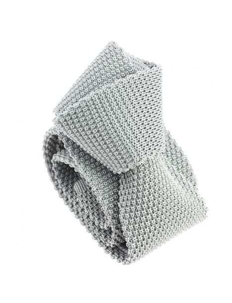 Cravate Tricot de soie, gris argent, Tony & Paul Tony & Paul