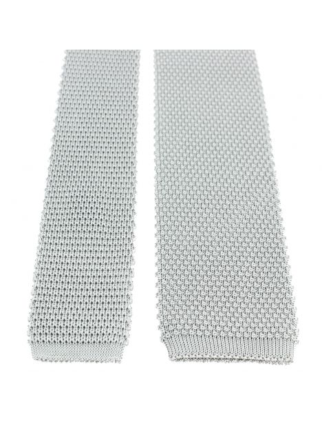 Cravate Tricot de soie, gris argent, Tony & Paul Tony & Paul