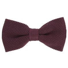 Noeud Papillon tricot de soie, rouge Bourgogne, Tony & Paul Tony & Paul