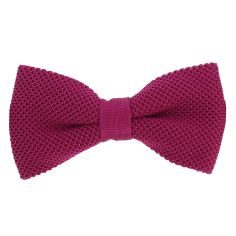 Noeud Papillon tricot de soie, Rose grenade, Tony & Paul Tony & Paul