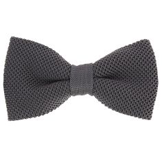 Noeud Papillon tricot de soie, gris souris, Tony & Paul Tony & Paul