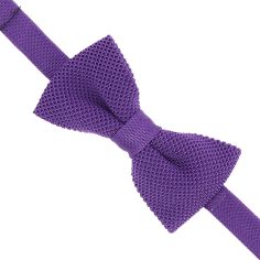 Noeud Papillon tricot de soie, violet figue, Tony & Paul Tony & Paul 2