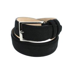 Ceinture daim Alaska, noir charbon Tony & Paul