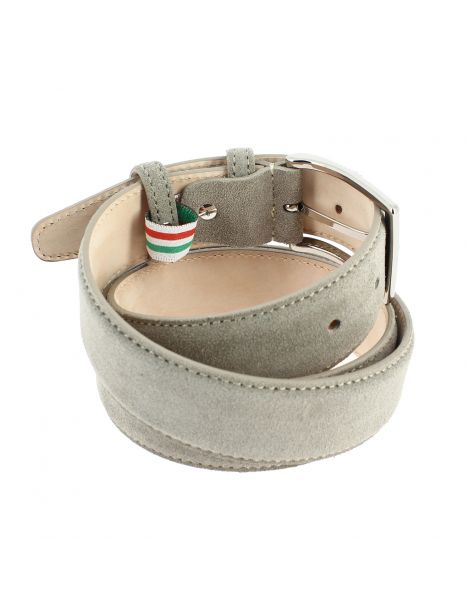 Ceinture daim Alaska, gris taupe Tony & Paul