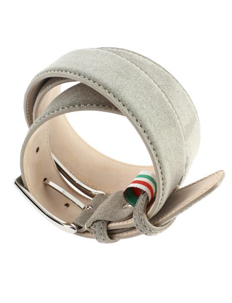 Ceinture daim Alaska, gris taupe Tony & Paul
