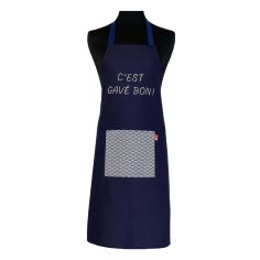 Tablier de cuisine C'Est Gavé Bon Marine. Emmanuel Création