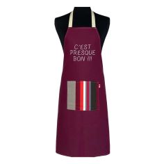 Tablier de cuisine C'Est Presque Bon Prune. Emmanuel Création