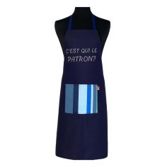 Tablier de cuisine C'Est Qui Le Patron Marine. Emmanuel Création