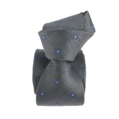 Cravate étoile, Carrés, gris souris, Boivin atelier Parisien BOIVIN