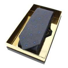 Cravate étoile, Carrés, gris souris, Boivin atelier Parisien BOIVIN 2