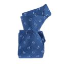 Cravate étoile, Paisley, bleu marine, Boivin atelier Parisien