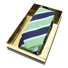 Cravate étoile, Club vert et marine, Boivin atelier Parisien BOIVIN 2