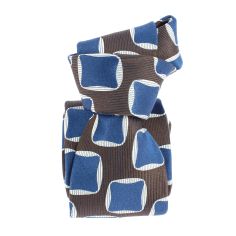 Cravate étoile, Carond, marron et Bleu, Boivin atelier Parisien BOIVIN