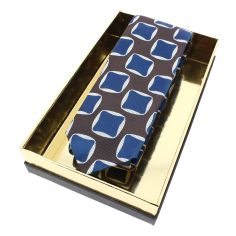 Cravate étoile, Carond, marron et Bleu, Boivin atelier Parisien BOIVIN 2