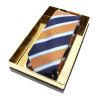 Cravate étoile, Club Bleu et orange, Boivin atelier Parisien BOIVIN