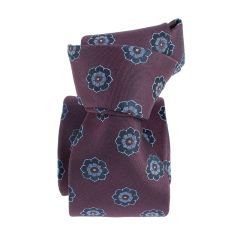 Cravate étoile, Soleils prune et Bleu, Boivin atelier Parisien BOIVIN