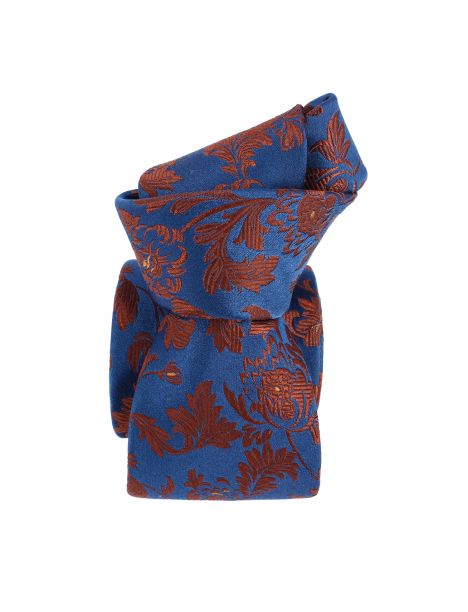 Cravate étoile, Sénateur marron cuivré et Bleu, Boivin atelier Parisien BOIVIN