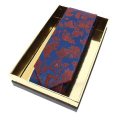 Cravate étoile, Sénateur marron cuivré et Bleu, Boivin atelier Parisien BOIVIN 2