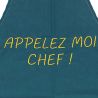 Tablier de cuisine Appelez Moi Chef ! Pétrole. Emmanuel Création