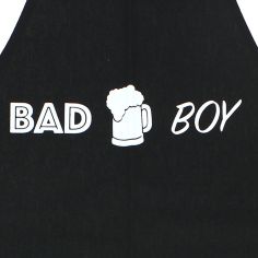 Tablier de cuisine Bad Boy Noir. Emmanuel Création 2