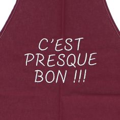 Tablier de cuisine C'Est Presque Bon Prune. Emmanuel Création 2