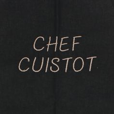 Tablier de cuisine Chef Cuistot Noir. Emmanuel Création 2