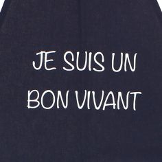Tablier de cuisine Je Suis Un Bon Vivant Marine. Emmanuel Création 2