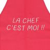 Tablier de cuisine La Chef En Cuisine C'Est Moi Rose. Emmanuel Création