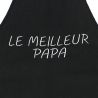Tablier de cuisine Le Meilleur Papa Noir. Emmanuel Création