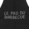 Tablier de cuisine Le Pro Du Barbecue Noir. Emmanuel Création