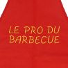 Tablier de cuisine Le Pro Du Barbecue Rouge. Emmanuel Création