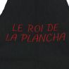 Tablier de cuisine Le Roi De La Plancha Noir. Emmanuel Création