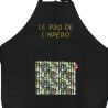 Tablier de cuisine Le Pro De L'Apéro Noir. Emmanuel Création