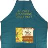 Tablier de cuisine Le Chef En Cuisine C'Est Moi Pétrole. Emmanuel Création