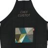 Tablier de cuisine Chef Cuistot Noir. Emmanuel Création