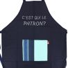 Tablier de cuisine C'Est Qui Le Patron Marine. Emmanuel Création