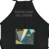 Tablier de cuisine Bordelique En Cuisine Noir. Emmanuel Création