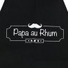 Tablier de cuisine Papa Au Rhum Noir. Emmanuel Création