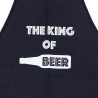 Tablier de cuisine The King Of Beer Marine. Emmanuel Création
