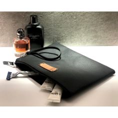 Pochette de toilette écailles noires, confectionnée en France Emmanuel Création 2