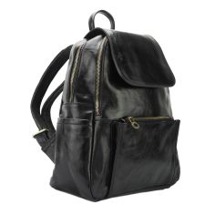 Sac à dos en cuir noir, Brittany. Tony et Paul. Tony & Paul