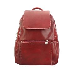 Sac à dos en cuir marron rouge, Brittany. Tony et Paul. Tony & Paul 2
