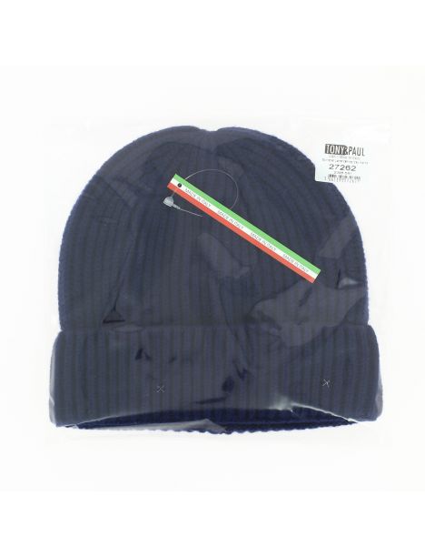 Bonnet en Laine Mérinos, Bleu marine, le Toulonnais Tony & Paul