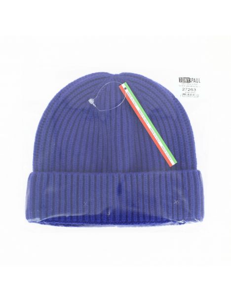 Bonnet en Laine Mérinos, Bleu roi, le Royal Tony & Paul