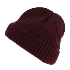 Bonnet en Laine Mérinos, bordeaux, le Burgien Tony & Paul 2